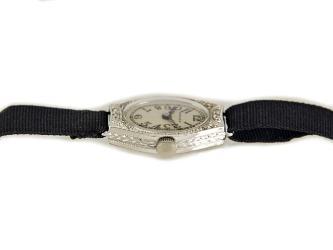 Ladies Rolex 18ct White Gold & Diamond Cocktail Watch c1928 (2)