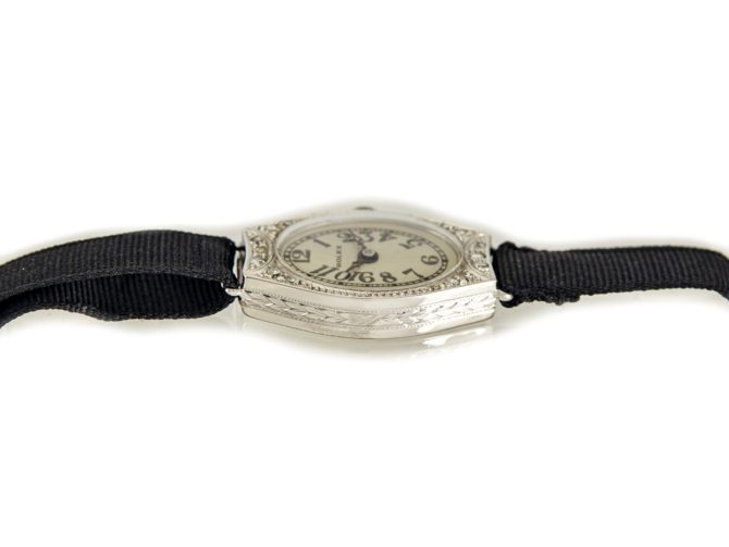 Ladies Rolex 18ct White Gold & Diamond Cocktail Watch c1928 (3)