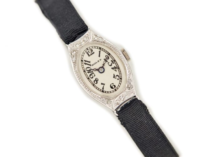 Ladies Rolex 18ct White Gold & Diamond Cocktail Watch c1928 (7)