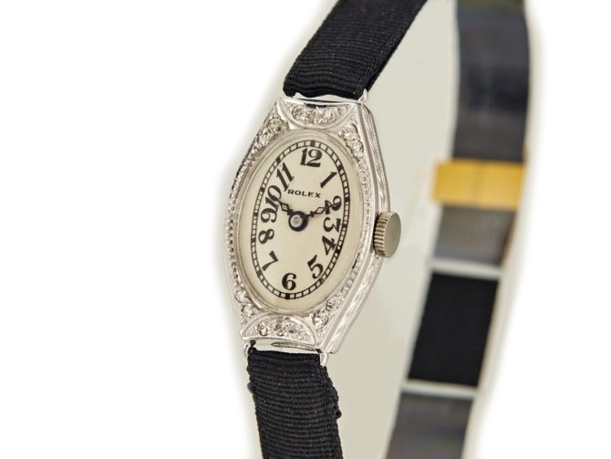 Ladies Rolex 18ct White Gold & Diamond Cocktail Watch c1928 (9)