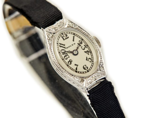 Ladies Rolex 18ct White Gold & Diamond Cocktail Watch c1928 (12)