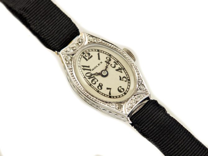 Ladies Rolex 18ct White Gold & Diamond Cocktail Watch c1928 (13)
