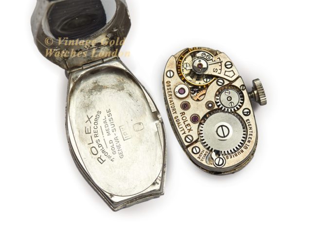 Ladies Rolex 18ct White Gold & Diamond Cocktail Watch c1928 (41)