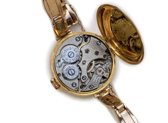 Ladies Rolex Cocktail Watch, Porcelain Dial, 9ct Pink Gold, 1916 - hover