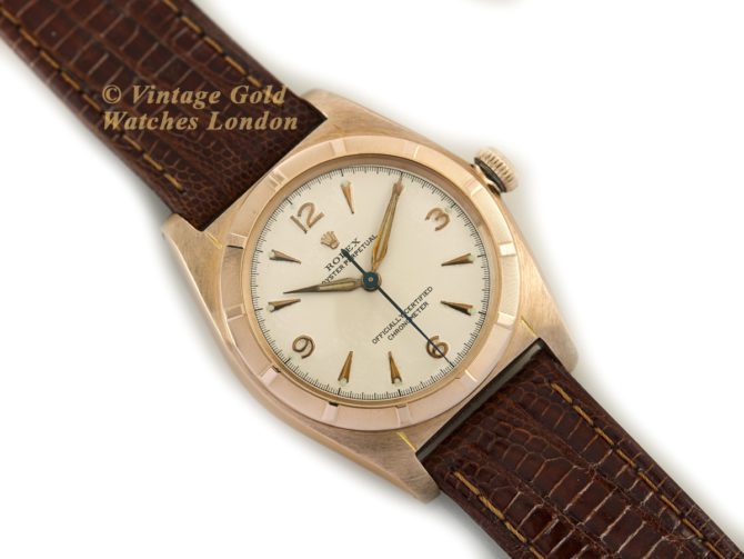 Rolex Oyster Perpetual Bubbleback 14ct Pink Gold 1948 (30)