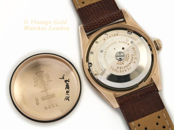 Rolex Oyster Perpetual Bubbleback 14ct Pink Gold 1948 (40)