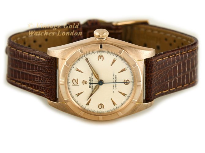 Rolex Oyster Perpetual Bubbleback 14ct Pink Gold 1948 (28)