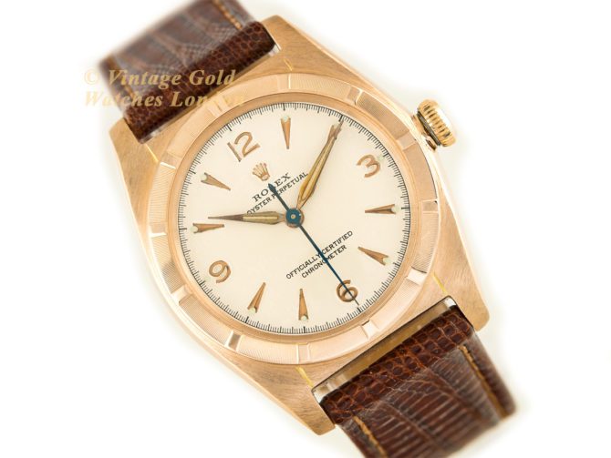 Rolex Oyster Perpetual Bubbleback 14ct Pink Gold 1948 (16)
