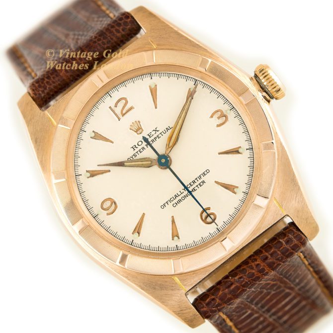 Rolex Oyster Perpetual Bubbleback 14ct Pink Gold 1948 (44)
