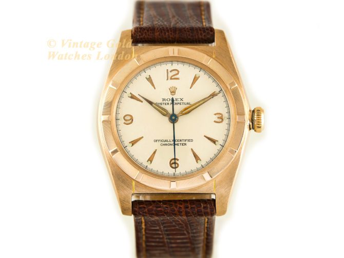 Rolex Oyster Perpetual Bubbleback 14ct Pink Gold 1948 (22)