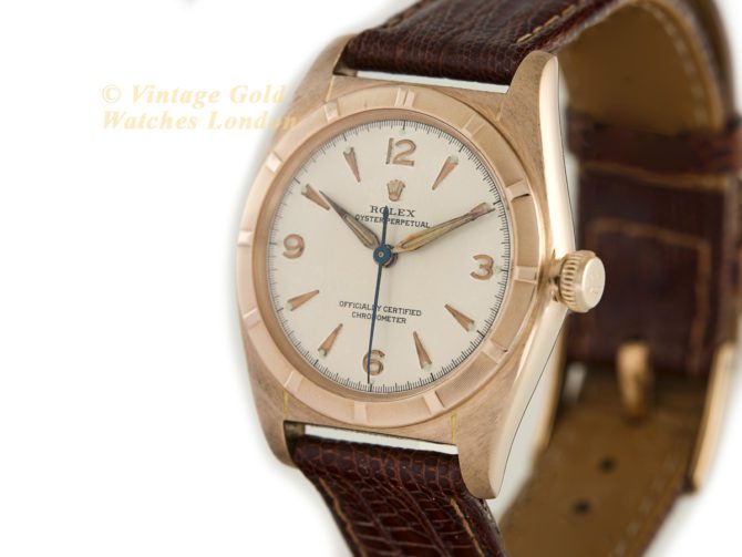 Rolex Oyster Perpetual Bubbleback 14ct Pink Gold 1948 (24)