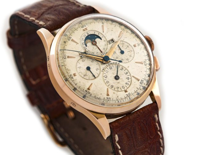 Universal Geneve Tri-Compax 18ct Pink Gold 37.5mm 1958 (14)