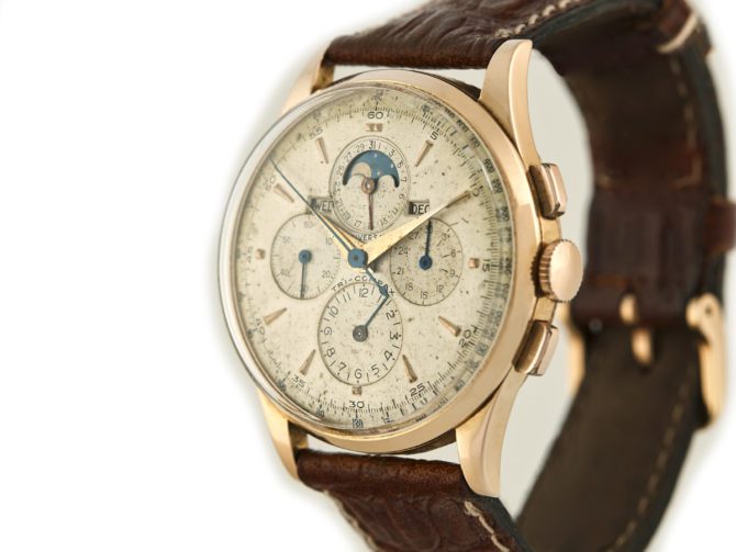 Universal Geneve Tri-Compax 18ct Pink Gold 37.5mm 1958 (5)