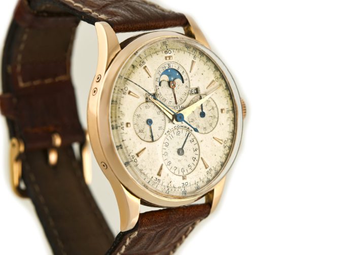 Universal Geneve Tri-Compax 18ct Pink Gold 37.5mm 1958 (6)