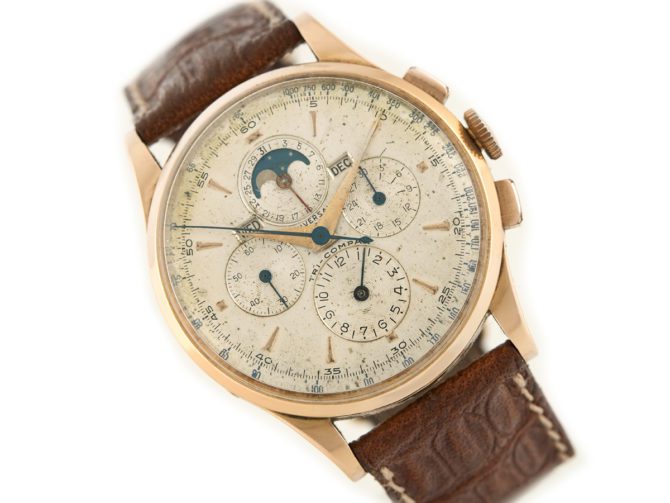 Universal Geneve Tri-Compax 18ct Pink Gold 37.5mm 1958 (7)