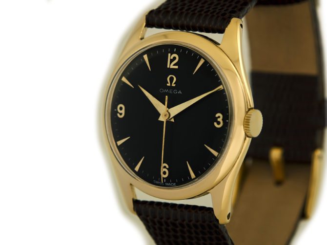 Omega Cal.420 9ct Black Dial 1955 (10)