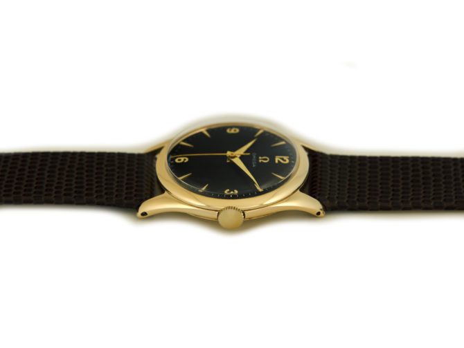 Omega Cal.420 9ct Black Dial 1955 (13)