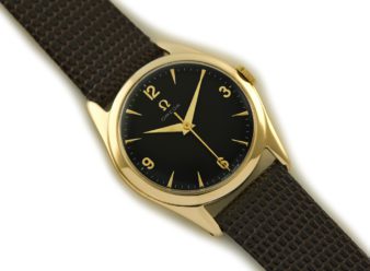 Omega Cal.420 9ct Black Dial 1955 - hover
