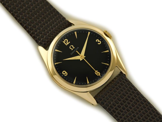 Omega Cal.420 9ct Black Dial 1955 (2)