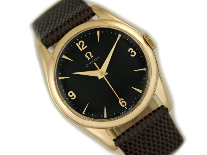 Omega Cal.420 9ct Black Dial 1955 (7)