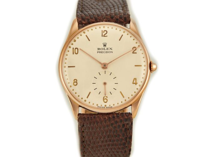 Rolex Precision Chronometer Cal.700 18ct Pink Gold c1945 (8)
