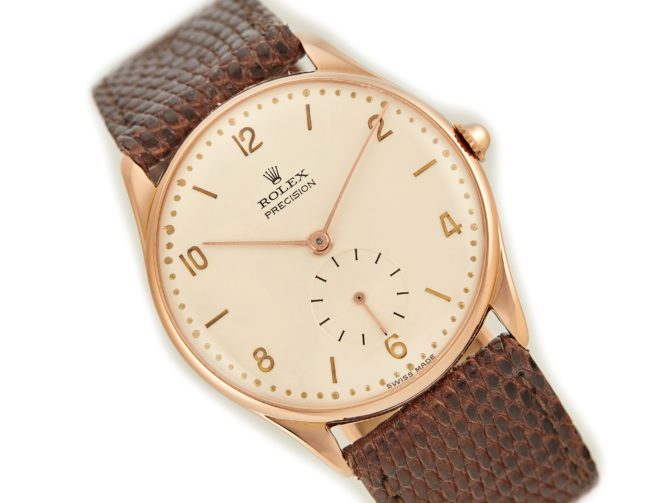 Rolex Precision Chronometer Cal.700 18ct Pink Gold c1945 (9)