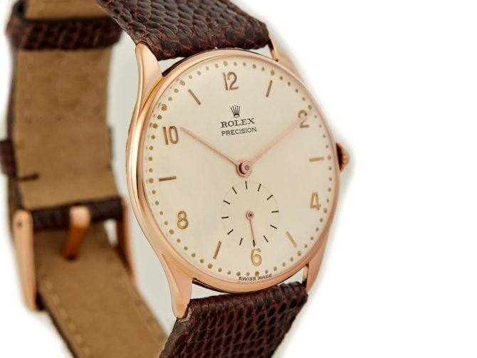 Rolex Precision Chronometer Cal.700 18ct Pink Gold c1945 (11)