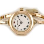 Ladies Rolex Cocktail Watch, Porcelain Dial, 9ct Pink Gold c1915 mobile navigation (5)