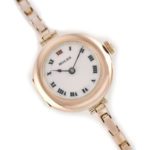 Ladies Rolex Cocktail Watch, Porcelain Dial, 9ct Pink Gold c1915 mobile navigation (7)
