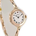 Ladies Rolex Cocktail Watch, Porcelain Dial, 9ct Pink Gold c1915 mobile navigation (10)