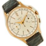 Zenith Chronograph Cal.156D 18ct Pink Gold c1956 mobile navigation (9)