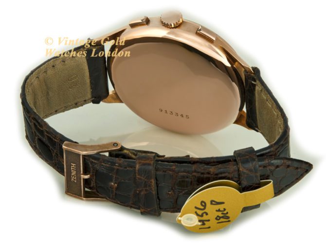 Zenith Chronograph Cal.156D 18ct Pink Gold c1956 (35)