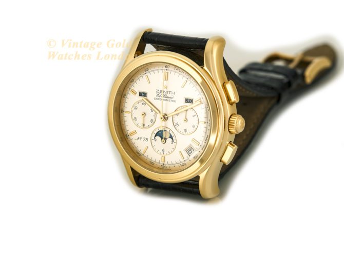 Zenith El Primero Triple Calendar Moonphase Chronograph 18ct 1992 – Limited Edition (23)