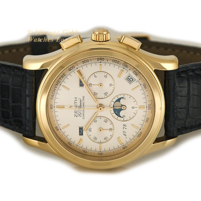 Zenith El Primero Triple Calendar Moonphase Chronograph 18ct 1992 – Limited Edition (37)