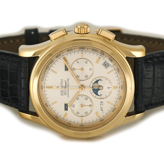 Zenith El Primero Triple Calendar Moonphase Chronograph 18ct 1992 – Limited Edition (5)