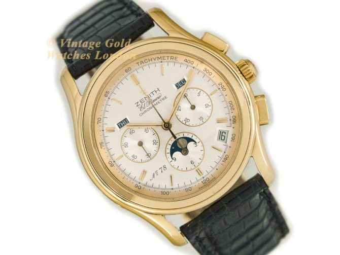 Zenith El Primero Triple Calendar Moonphase Chronograph 18ct 1992 – Limited Edition (13)