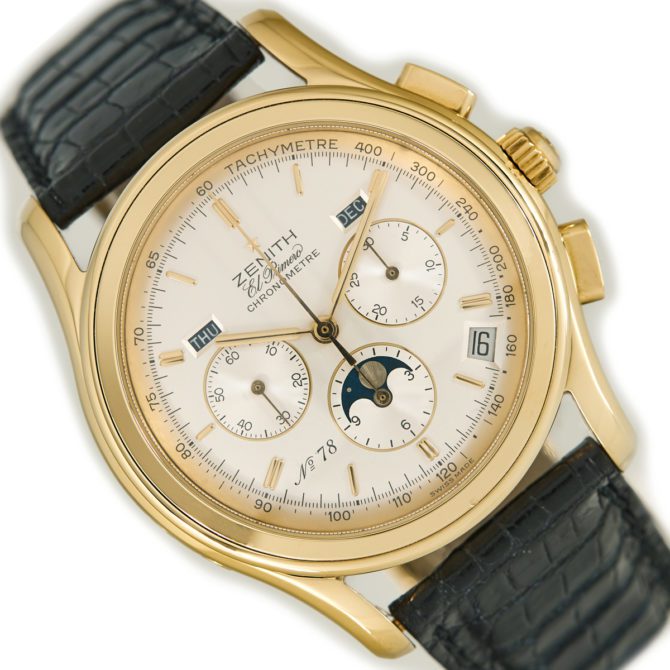 Zenith El Primero Triple Calendar Moonphase Chronograph 18ct 1992 – Limited Edition (8)