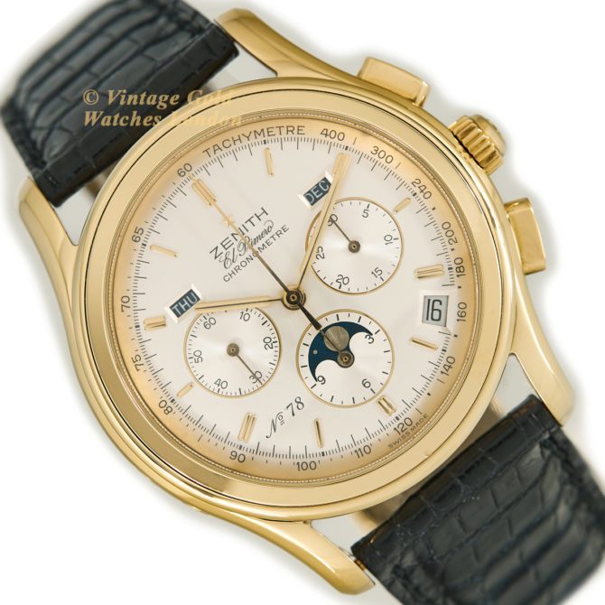 Zenith El Primero Triple Calendar Moonphase Chronograph 18ct 1992 – Limited Edition (38)
