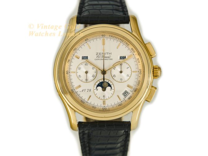 Zenith El Primero Triple Calendar Moonphase Chronograph 18ct 1992 – Limited Edition (19)