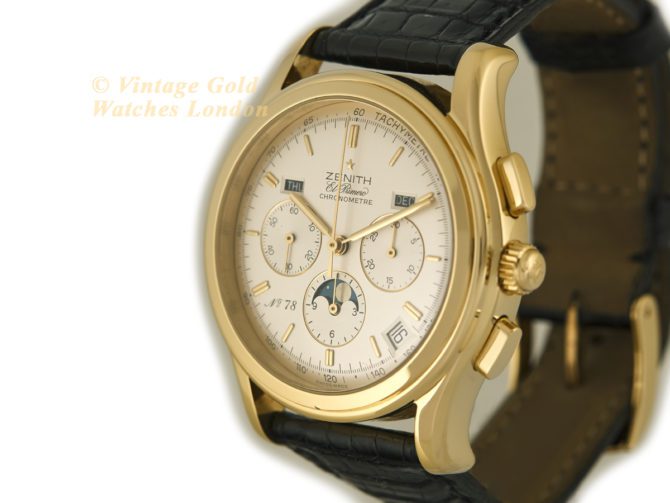 Zenith El Primero Triple Calendar Moonphase Chronograph 18ct 1992 – Limited Edition (21)