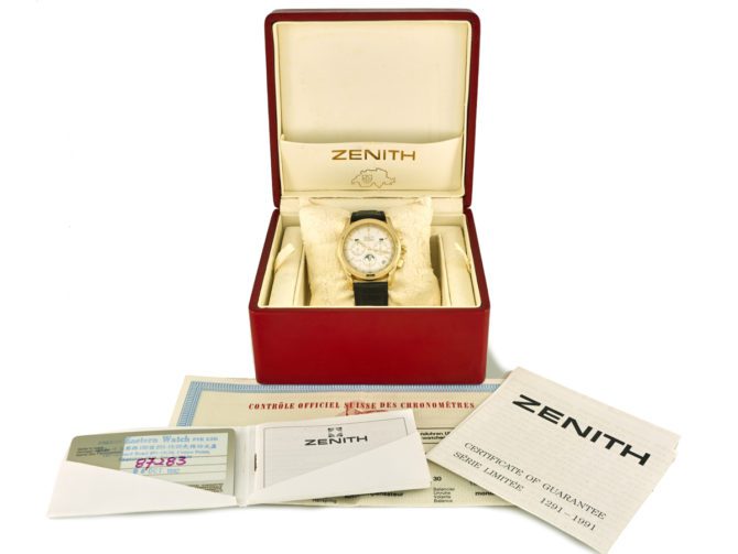 Zenith El Primero Triple Calendar Moonphase Chronograph 18ct 1992 – Limited Edition (12)
