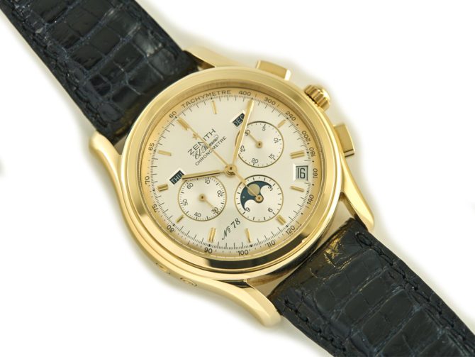 Zenith El Primero Triple Calendar Moonphase Chronograph 18ct 1992 – Limited Edition (41)