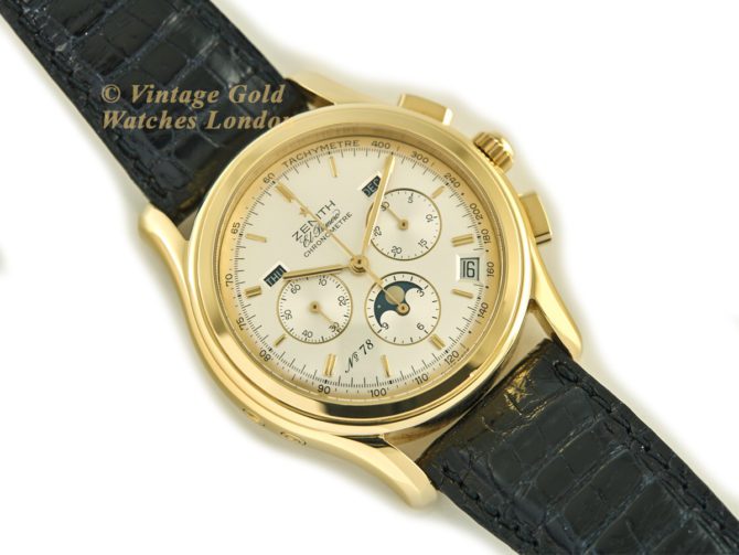 Zenith El Primero Triple Calendar Moonphase Chronograph 18ct 1992 – Limited Edition (27)