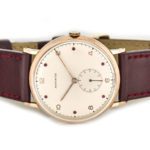 Movado Cal.470 18ct Pink Gold, Ruby Studded Dial, c1958 mobile navigation (5)