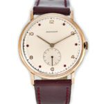 Movado Cal.470 18ct Pink Gold, Ruby Studded Dial, c1958 mobile navigation (6)