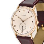 Movado Cal.470 18ct Pink Gold, Ruby Studded Dial, c1958 mobile navigation (9)