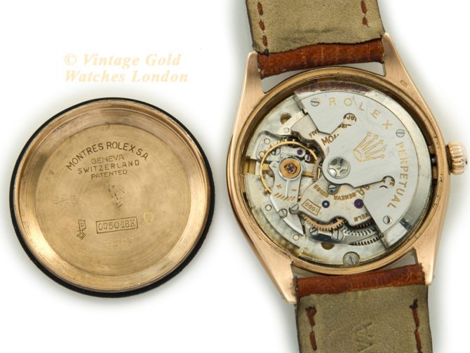 Rolex Oyster Perpetual Cal.1030 18ct Pink Gold 1955 (38)