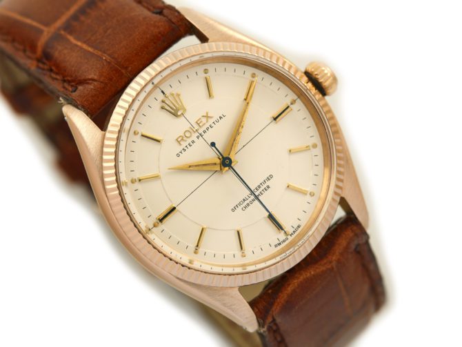 Rolex Oyster Perpetual Cal.1030 18ct Pink Gold 1955 (3)