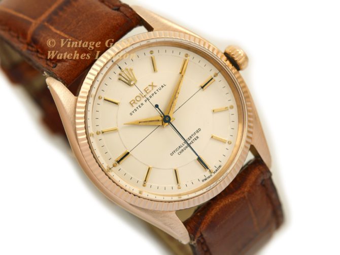 Rolex Oyster Perpetual Cal.1030 18ct Pink Gold 1955 (18)