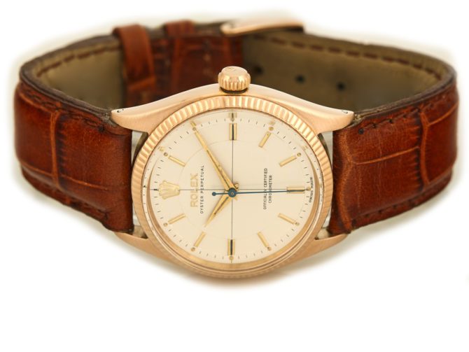 Rolex Oyster Perpetual Cal.1030 18ct Pink Gold 1955 (7)
